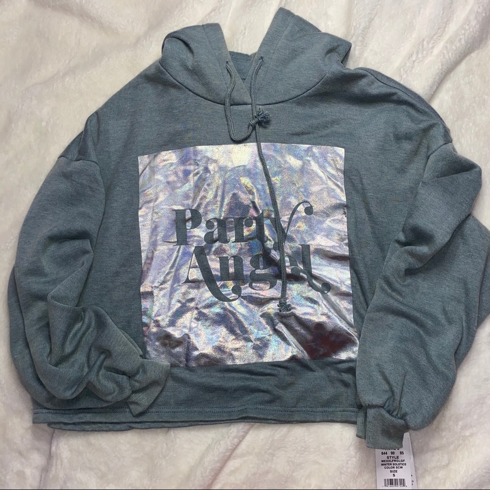 Party Angel Cropped Hoodie
